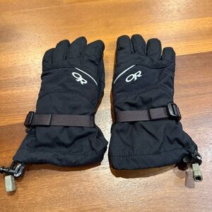 Outdoor Research OR Kids M Black Ski Gloves Insulated Winter Snowboard Outdoor